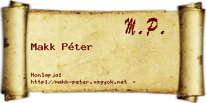 Makk Péter névjegykártya