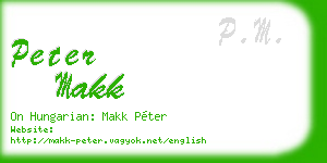 peter makk business card